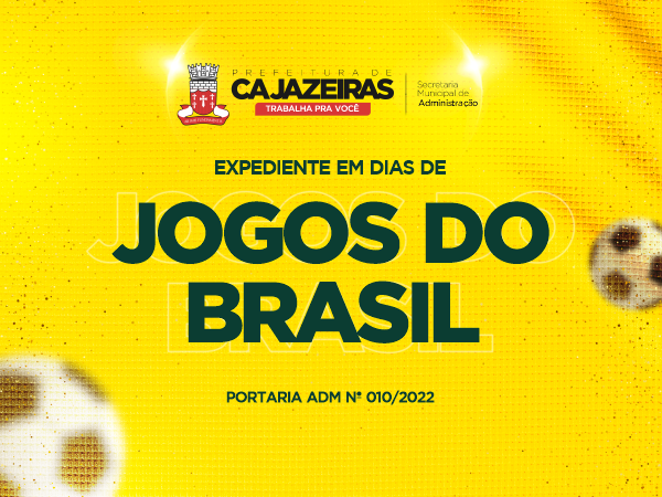 Prefeitura altera expediente nos dias de jogos do Brasil na Copa