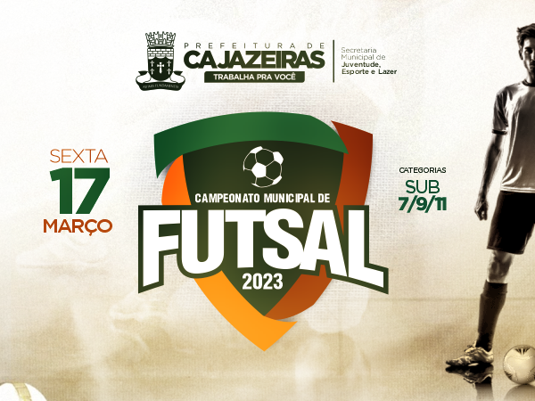 Esporte em alta: Prefeitura de Cajazeiras incentiva escolinhas em campeonato de futsal