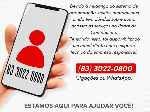 Secretaria da Receita disponibiliza canal direto como suporte técnico para o contribuinte de Cajazeiras