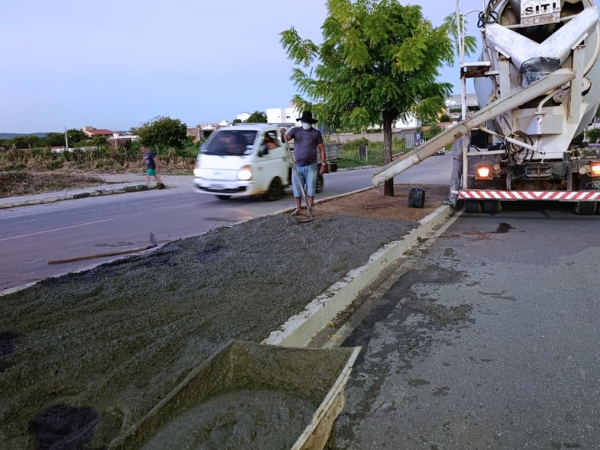 Recuperação dos canteiros centrais da Avenida Aldo Matos de Sá está a todo vapor